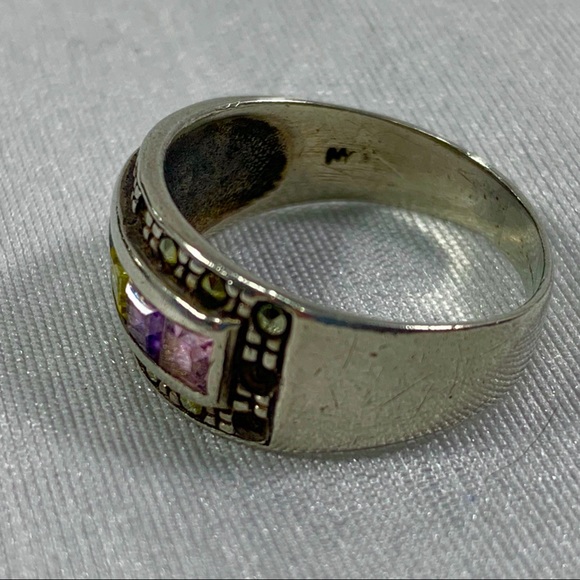 Multi stone ring, size 7.5 - Picture 2 of 6
